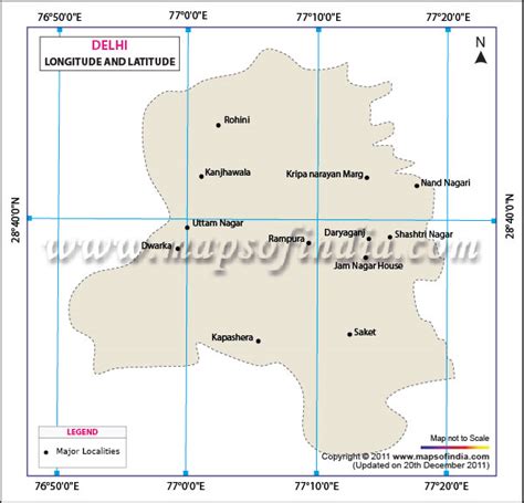 Latitude And Longitude Of Delhi India