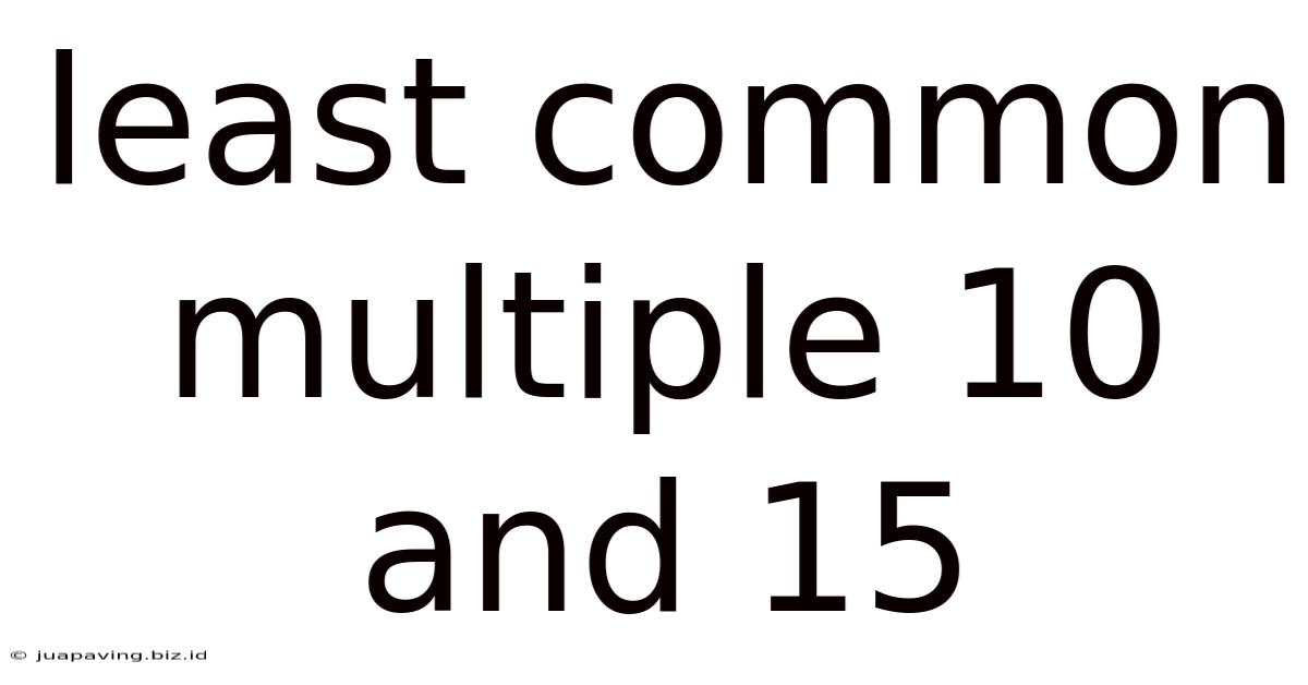 Least Common Multiple 10 And 15