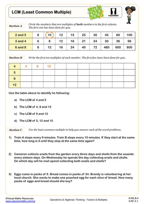 Least Common Multiple 6 12 15