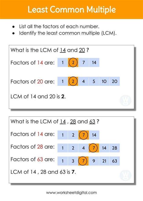 Least Common Multiple 7 And 14