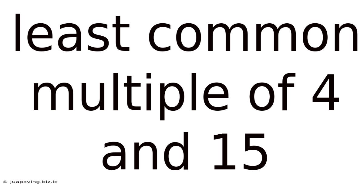 Least Common Multiple Of 4 And 15