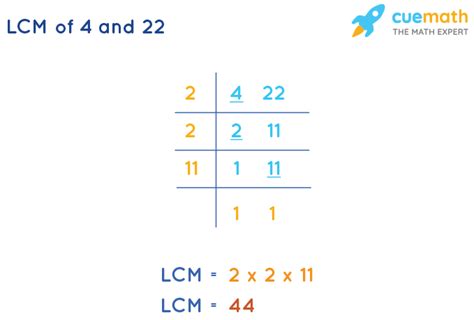 Least Common Multiple Of 4 And 22