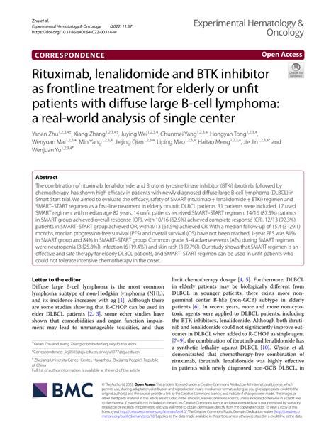 Lenalidomide & Rituximab In NHL: Real-World Review