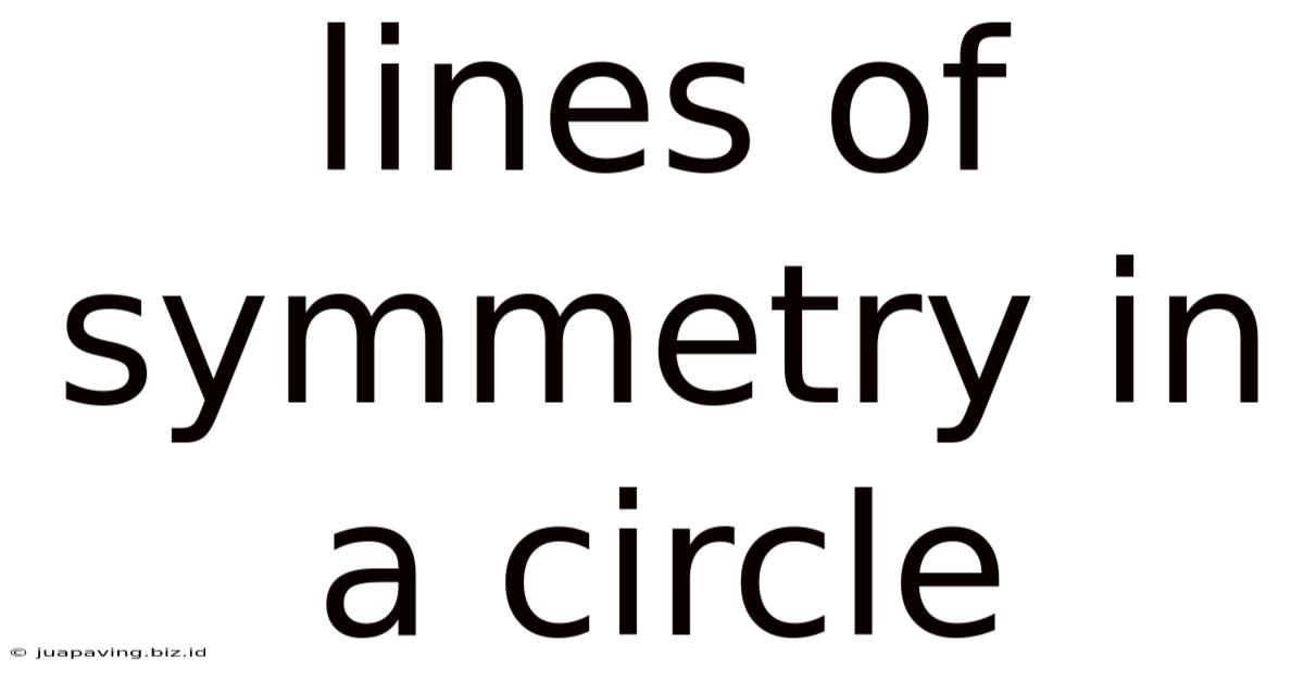 Lines Of Symmetry In A Circle