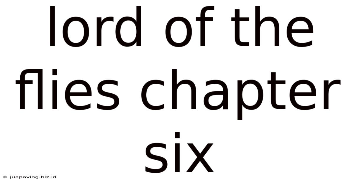 Lord Of The Flies Chapter Six