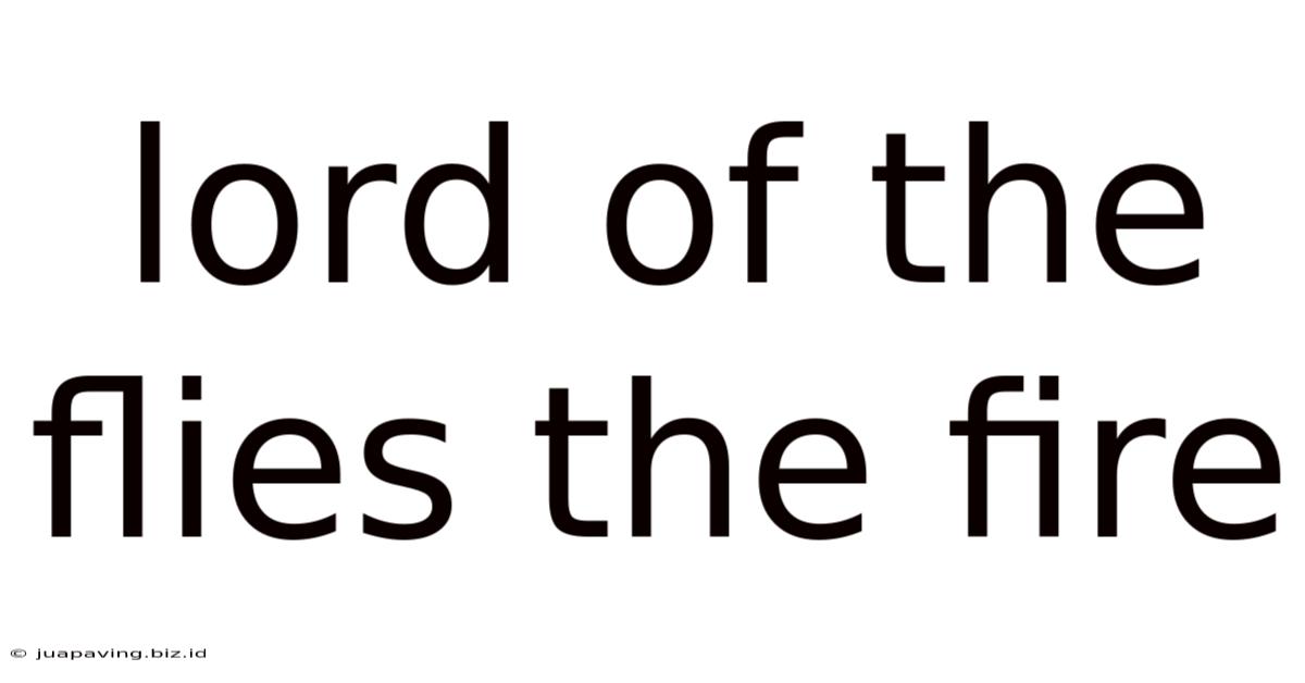 Lord Of The Flies The Fire