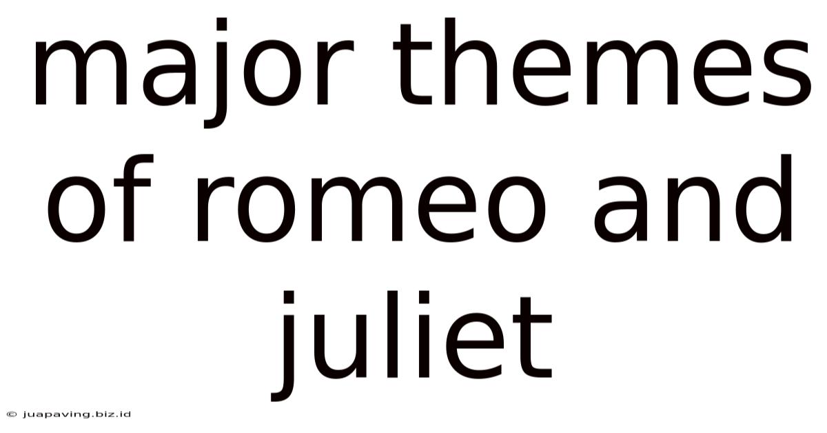 Major Themes Of Romeo And Juliet