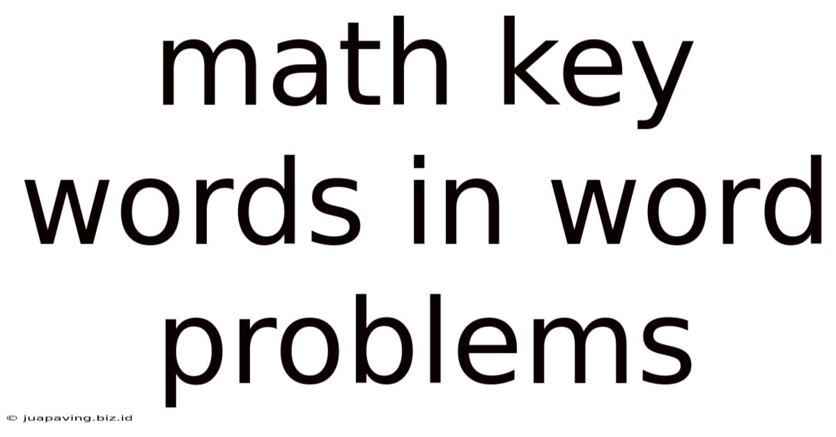 Math Key Words In Word Problems