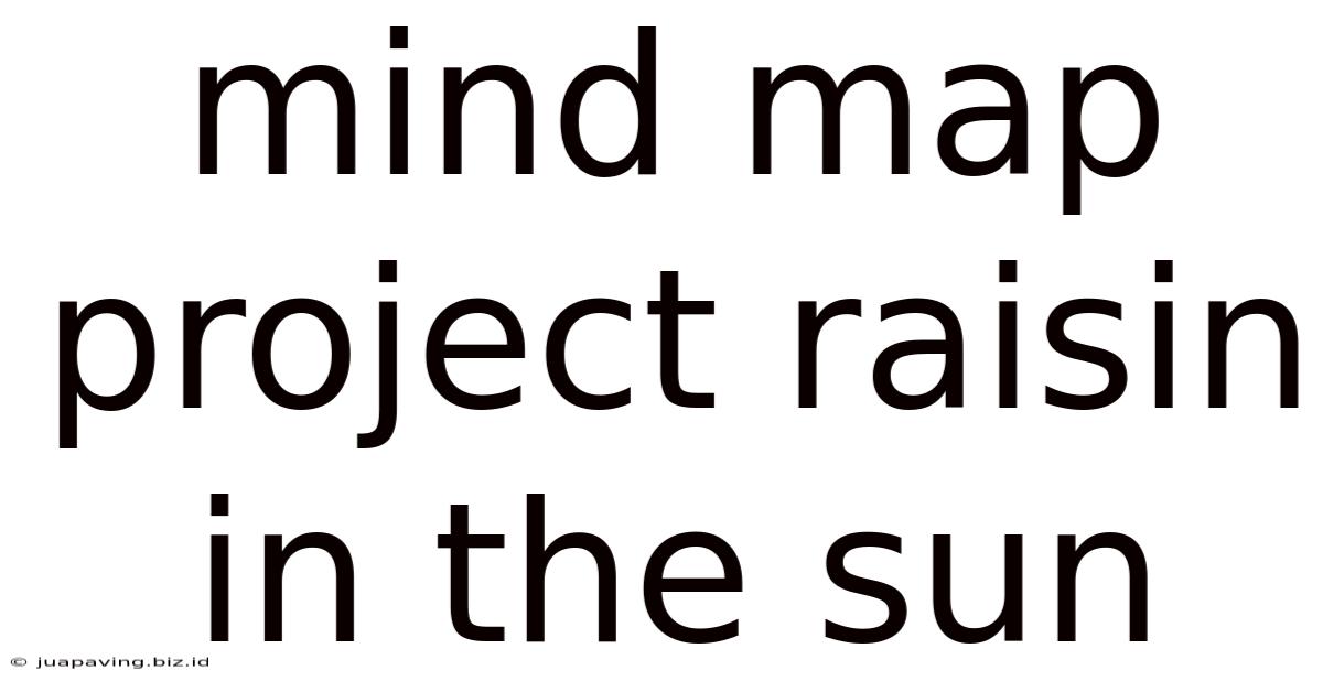 Mind Map Project Raisin In The Sun