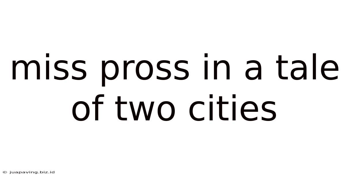 Miss Pross In A Tale Of Two Cities