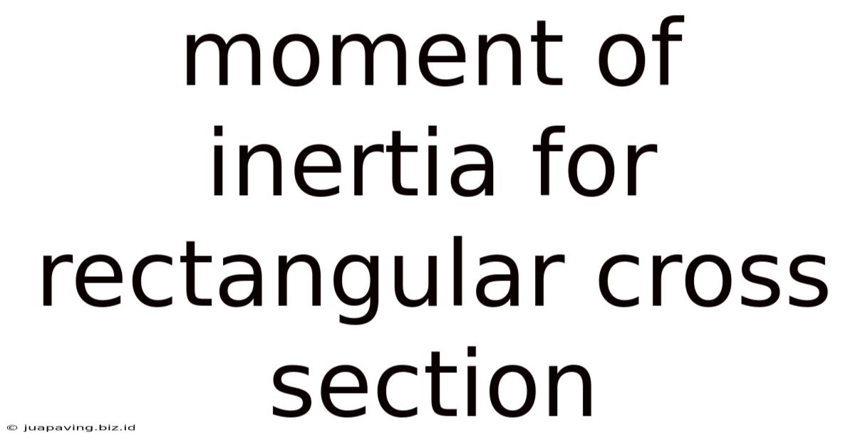 Moment Of Inertia For Rectangular Cross Section