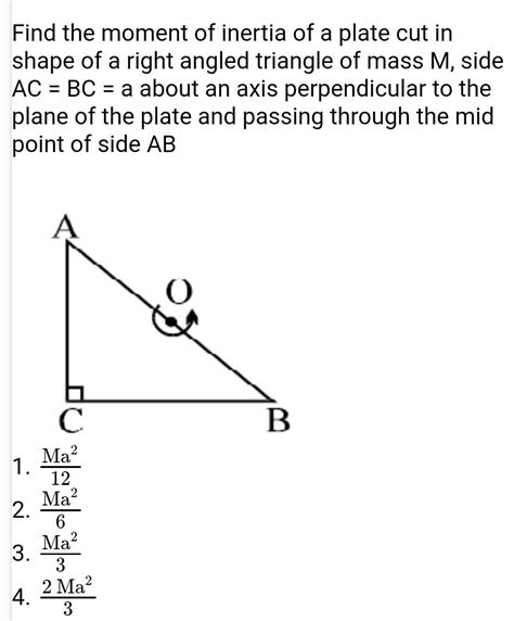 Moment Of Inertia For Right Triangle