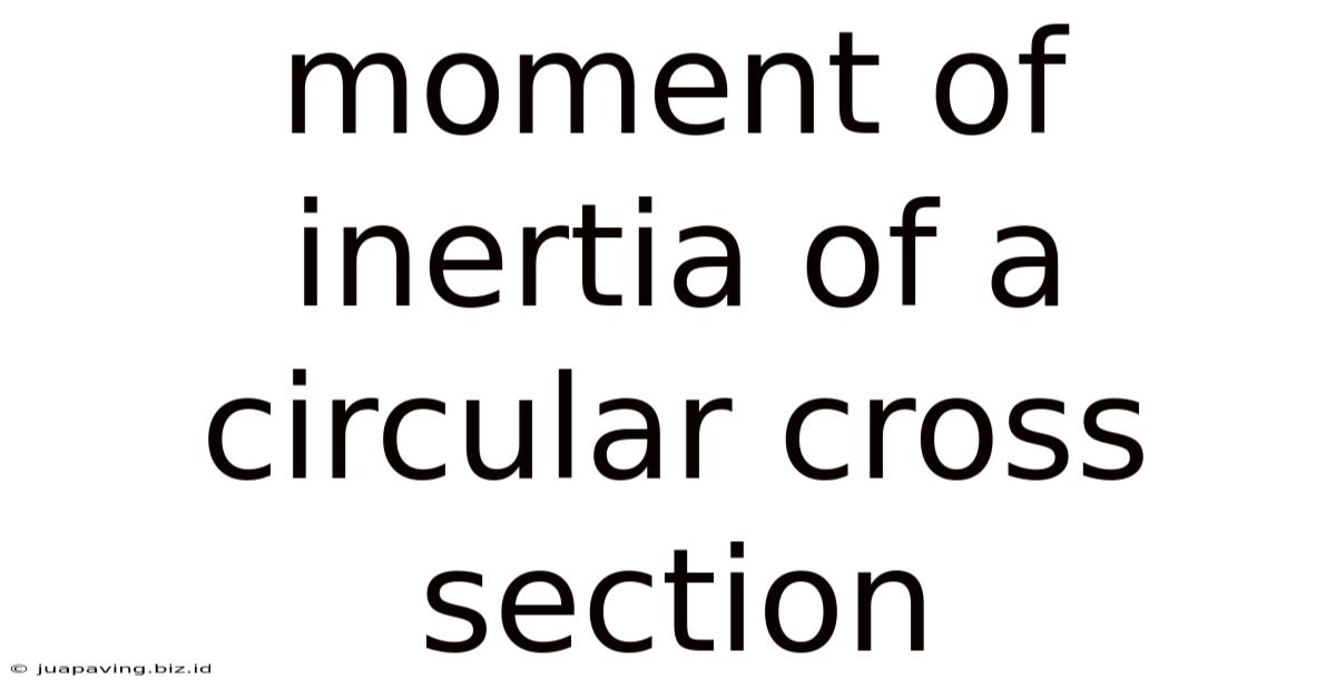 Moment Of Inertia Of A Circular Cross Section
