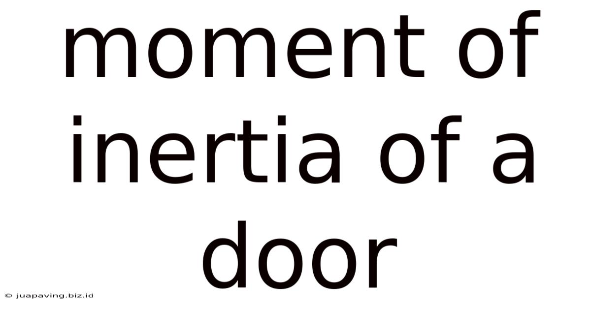 Moment Of Inertia Of A Door