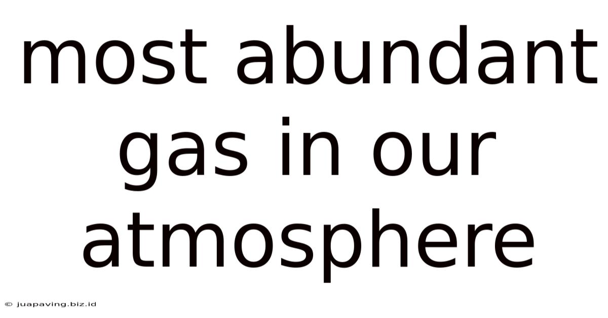 Most Abundant Gas In Our Atmosphere