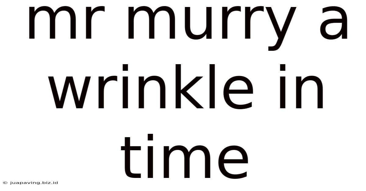 Mr Murry A Wrinkle In Time