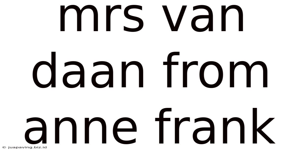 Mrs Van Daan From Anne Frank