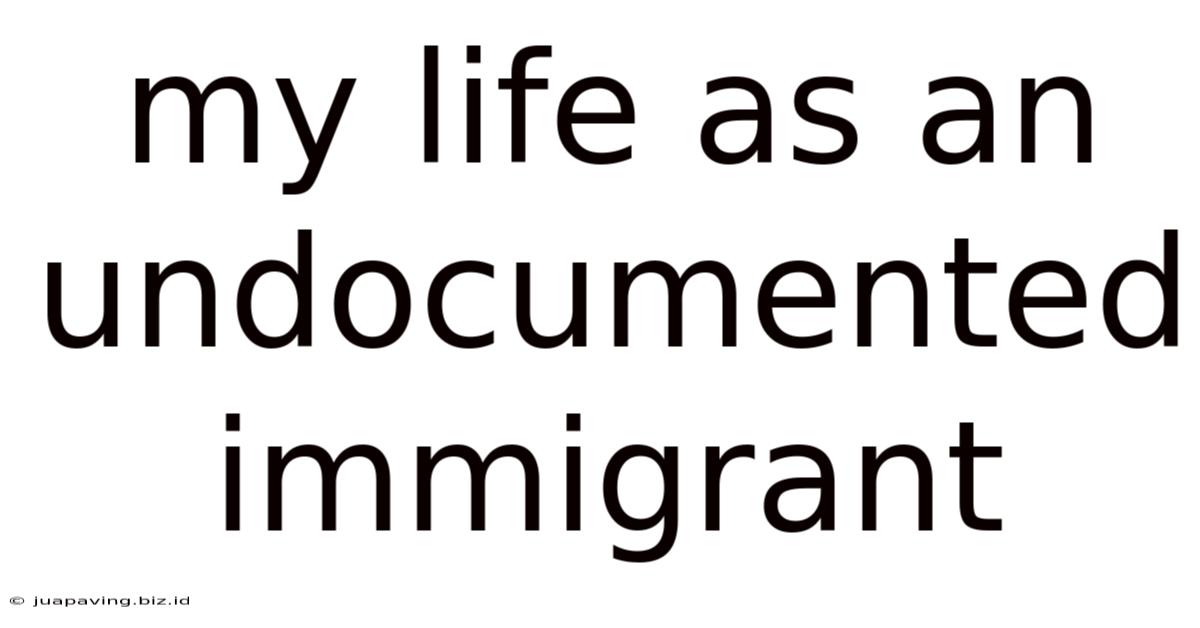 My Life As An Undocumented Immigrant