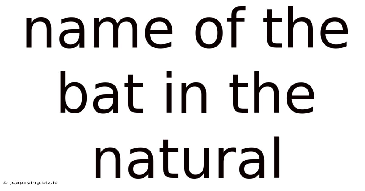 Name Of The Bat In The Natural
