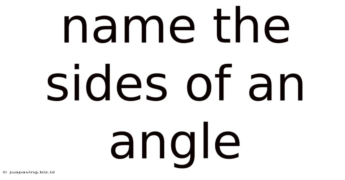 Name The Sides Of An Angle