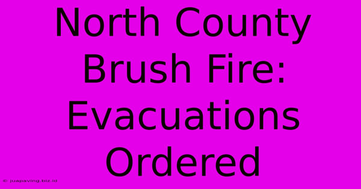 North County Brush Fire: Evacuations Ordered