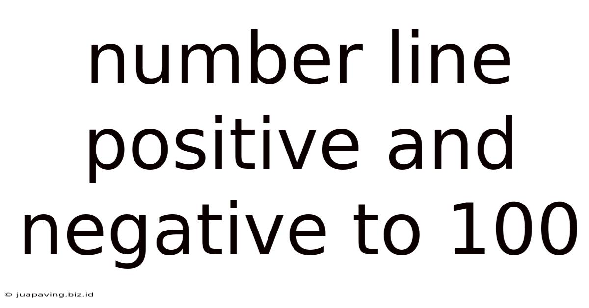 Number Line Positive And Negative To 100