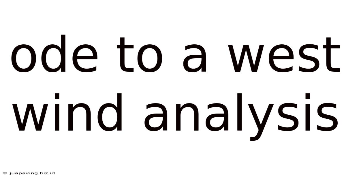 Ode To A West Wind Analysis