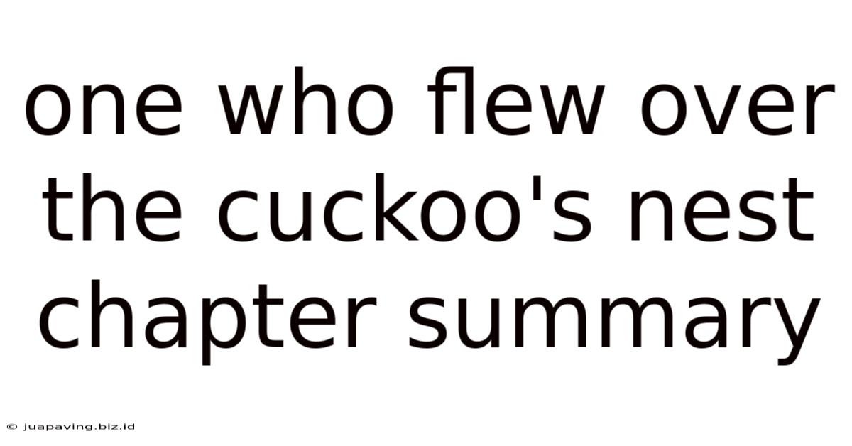 One Who Flew Over The Cuckoo's Nest Chapter Summary