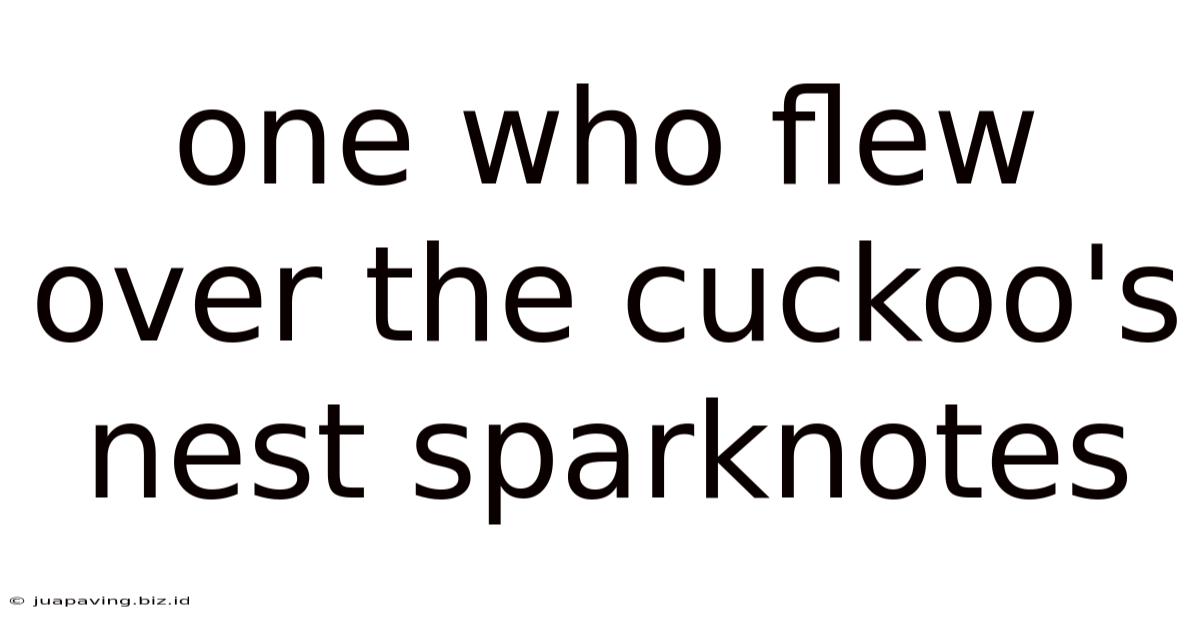 One Who Flew Over The Cuckoo's Nest Sparknotes