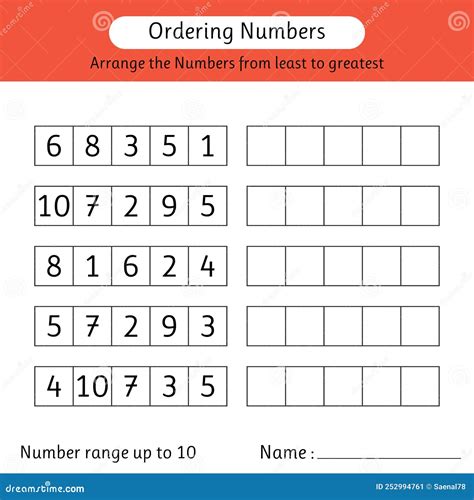 Ordering Numbers From Least To Greatest