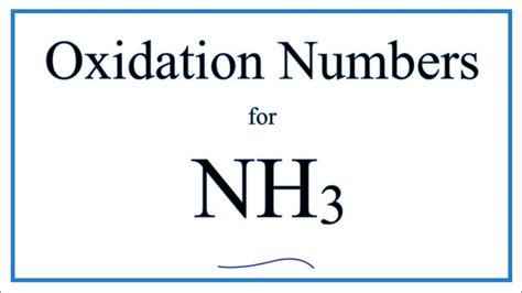 Oxidation Number Of N In Nh3