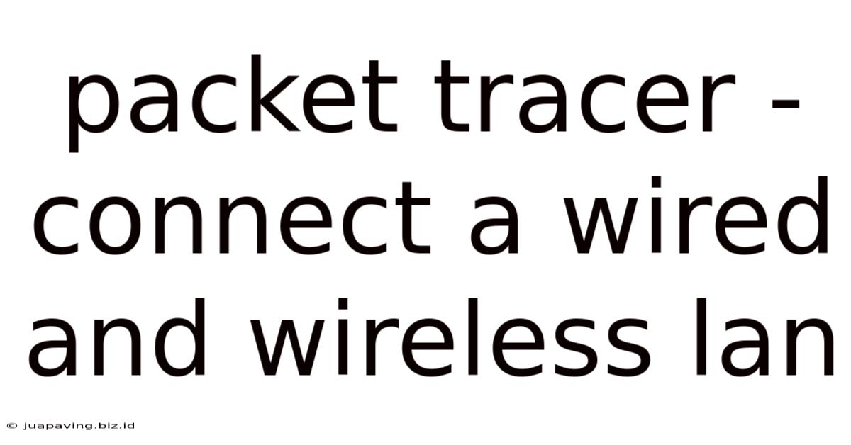 Packet Tracer - Connect A Wired And Wireless Lan