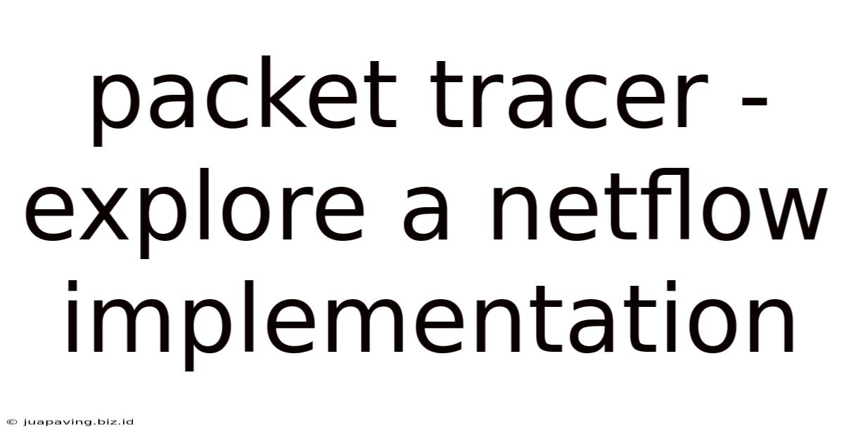 Packet Tracer - Explore A Netflow Implementation