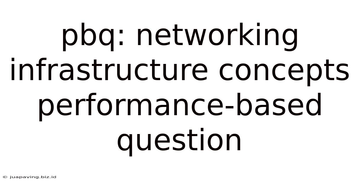 Pbq: Networking Infrastructure Concepts Performance-based Question