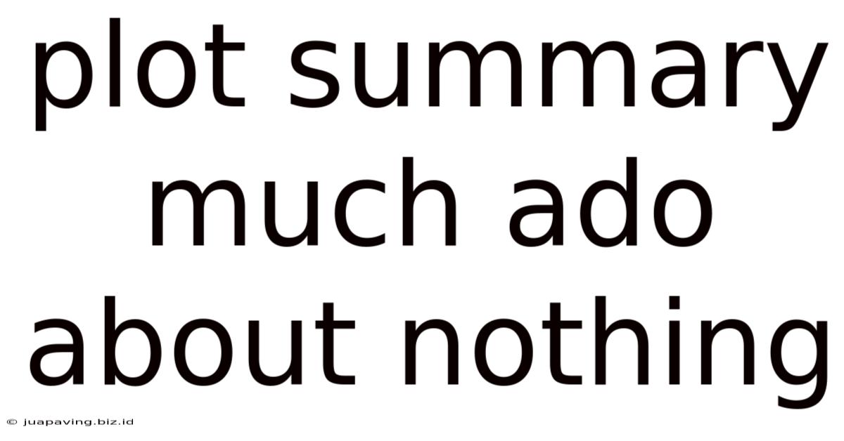 Plot Summary Much Ado About Nothing