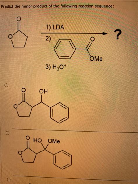 Predict The Major Product Of The Following Reaction