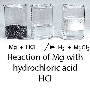 Reaction Between Hydrochloric Acid And Magnesium