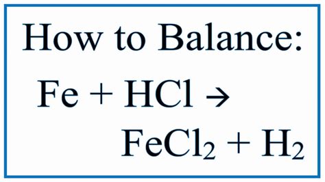 Reaction Of Iron And Hydrochloric Acid