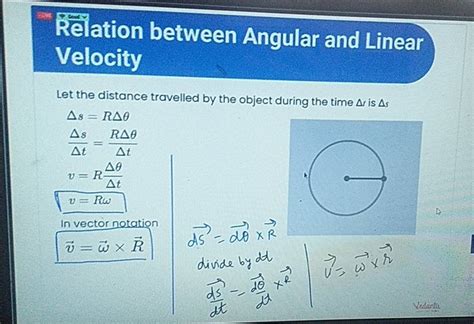 Relation Between Linear Velocity And Angular Velocity