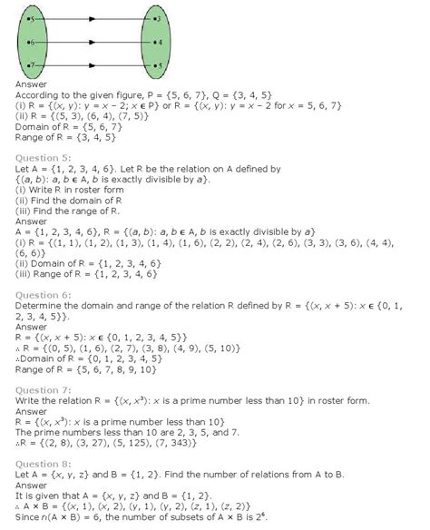 Relations And Functions Worksheet Grade 11