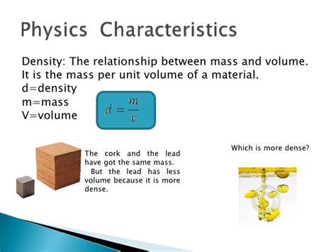 Relationship Between Density Mass And Volume