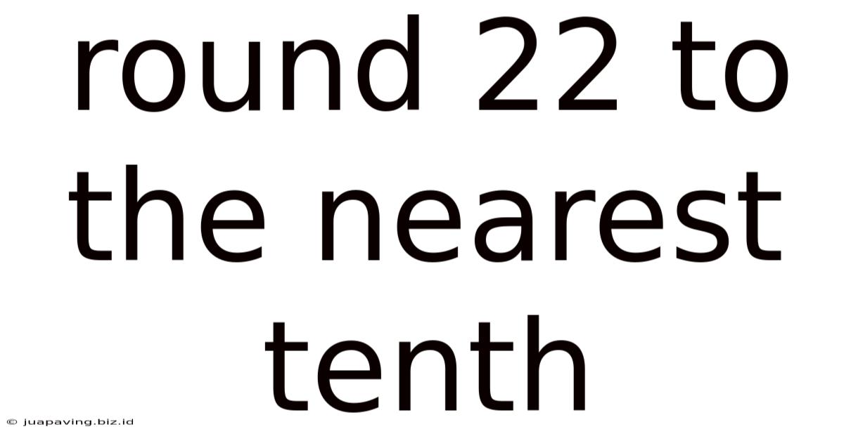 Round 22 To The Nearest Tenth