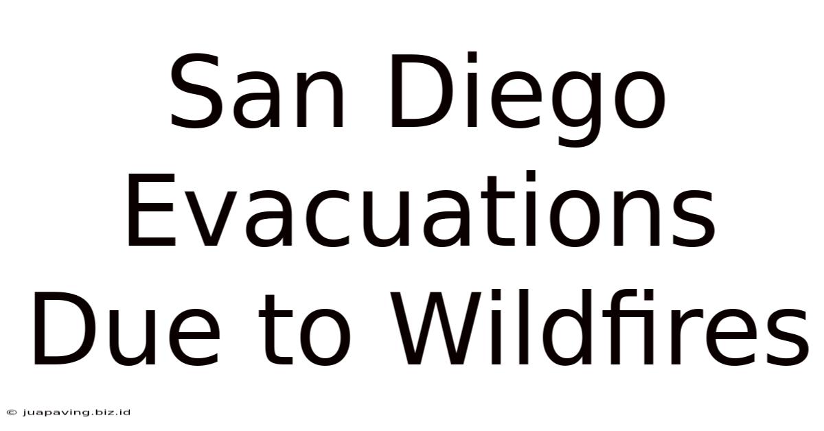 San Diego Evacuations Due To Wildfires