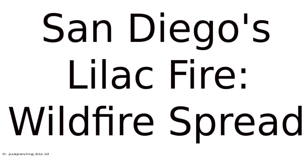 San Diego's Lilac Fire: Wildfire Spread