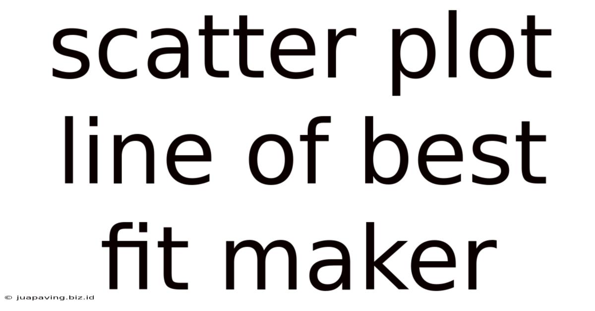 Scatter Plot Line Of Best Fit Maker