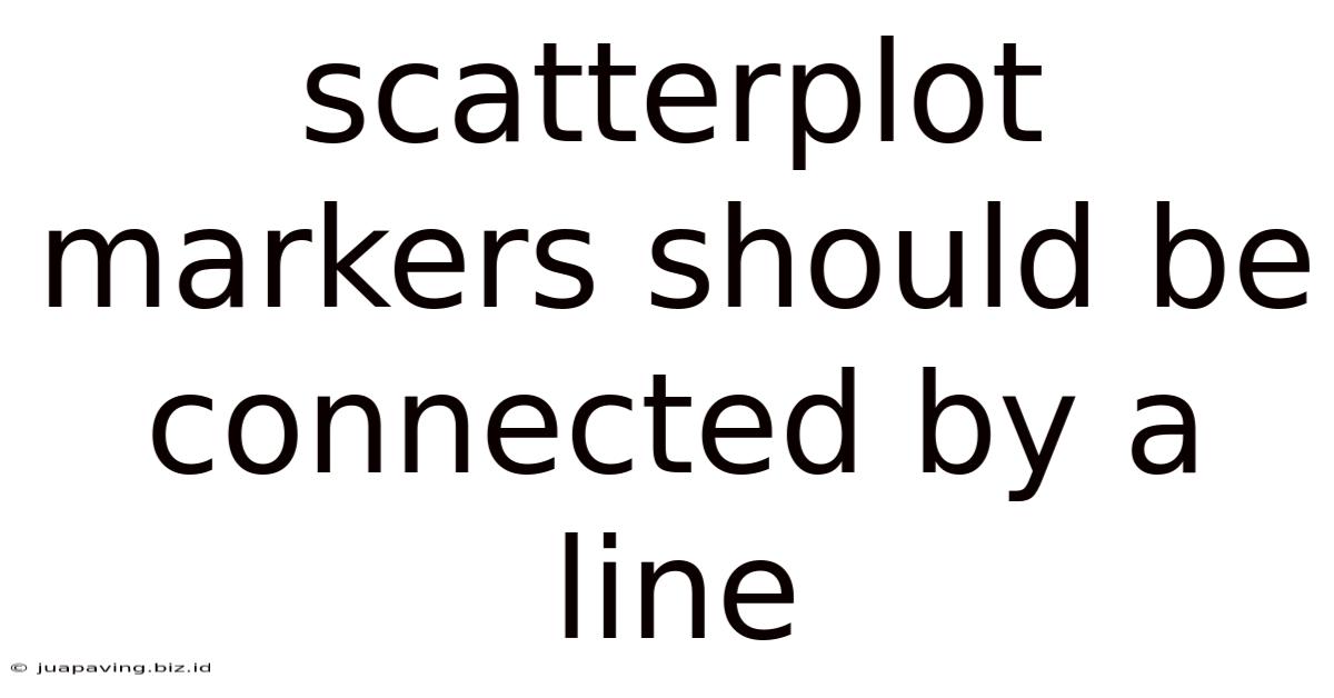 Scatterplot Markers Should Be Connected By A Line