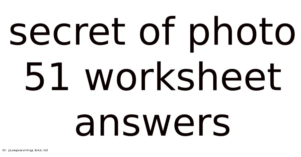 Secret Of Photo 51 Worksheet Answers
