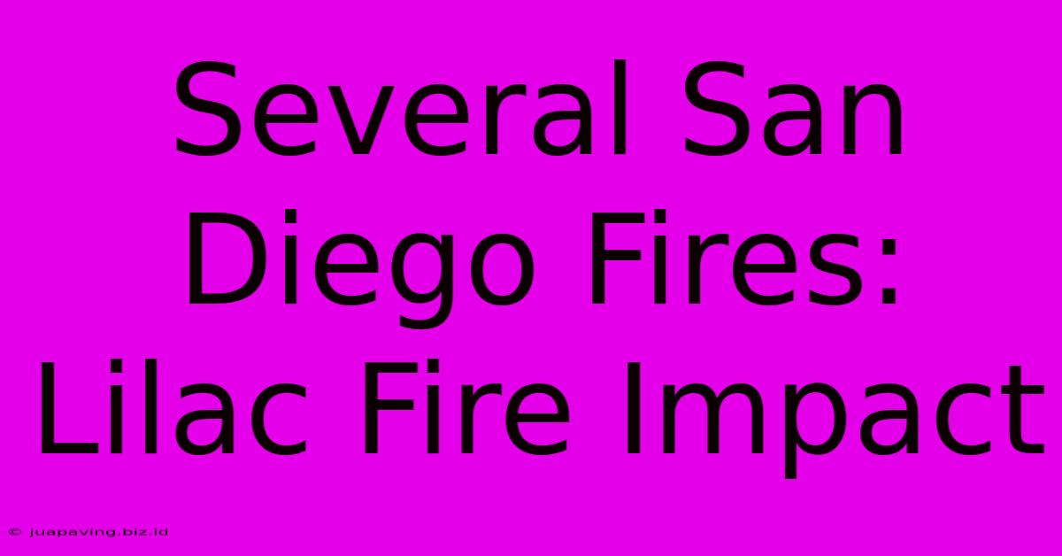 Several San Diego Fires: Lilac Fire Impact