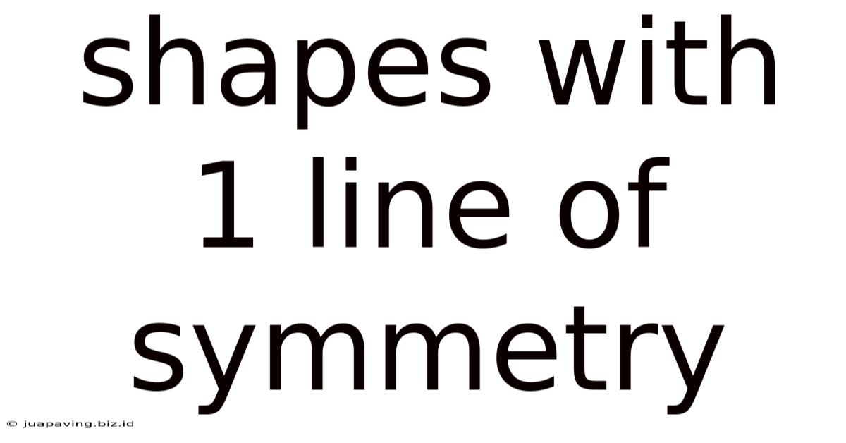 Shapes With 1 Line Of Symmetry
