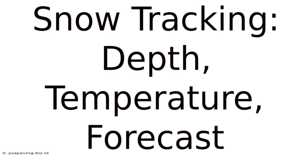 Snow Tracking:  Depth, Temperature, Forecast